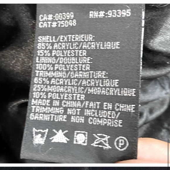 Alia Black Faux Fur Coat With Hood And Winter Themed Trim M - Picture 5 of 16